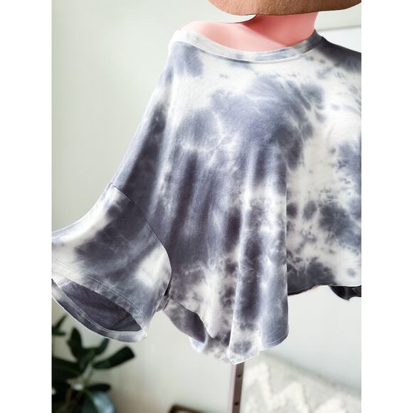 Buttery soft cropped drapey oversized flowy shirt L - Picture 3 of 4